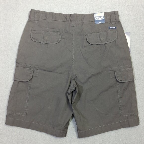 Chaps Shorts Men's 32 Gray Mechanic Cargo Casual Preppy NWT - Picture 2 of 10